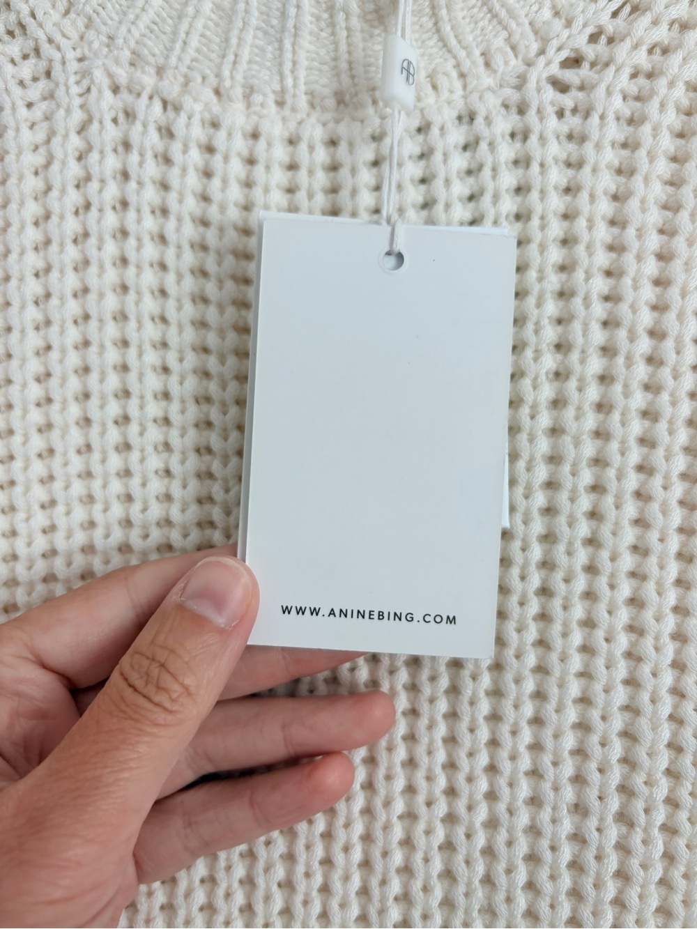 NWT Anine Bing Cable Knit Olivier Sweater in Ivory - Picture 9 of 12